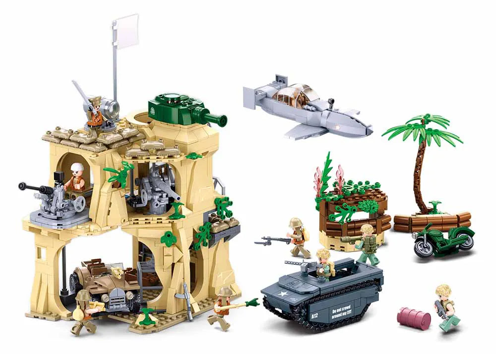 Sluban WWII | Set constructie Batalia de la Iwo Jima